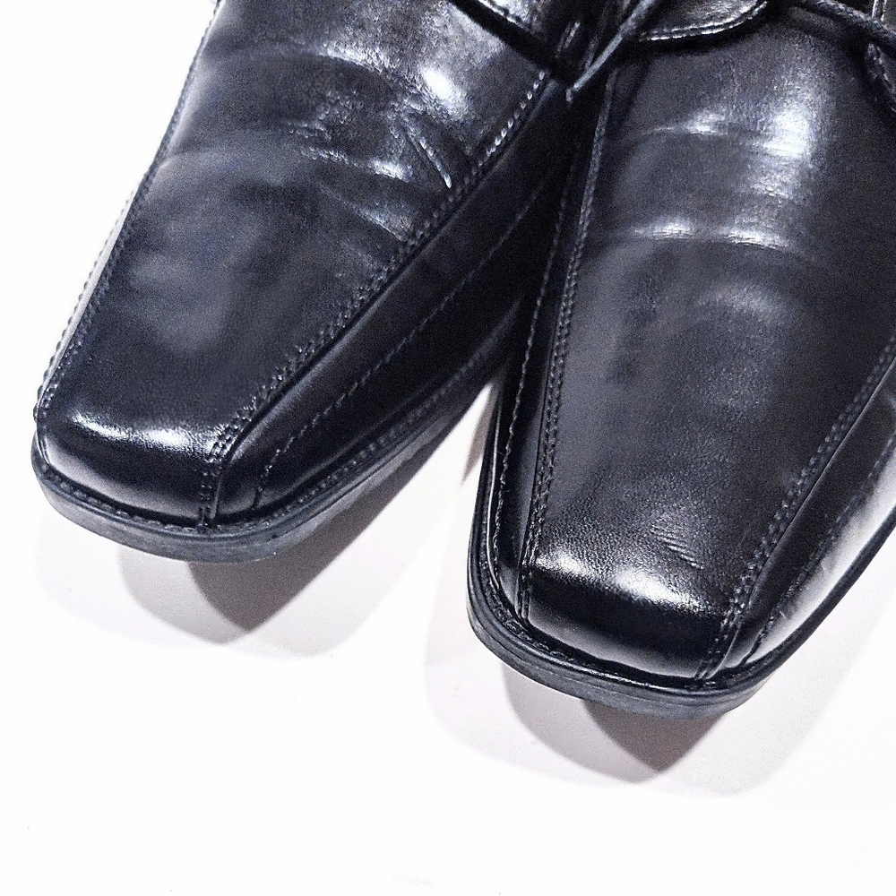 Reaction Kenneth Cole Ultra Slick Mens Size 11.5 M Black Man-made Dress Lace-Up - Picture 5 of 12